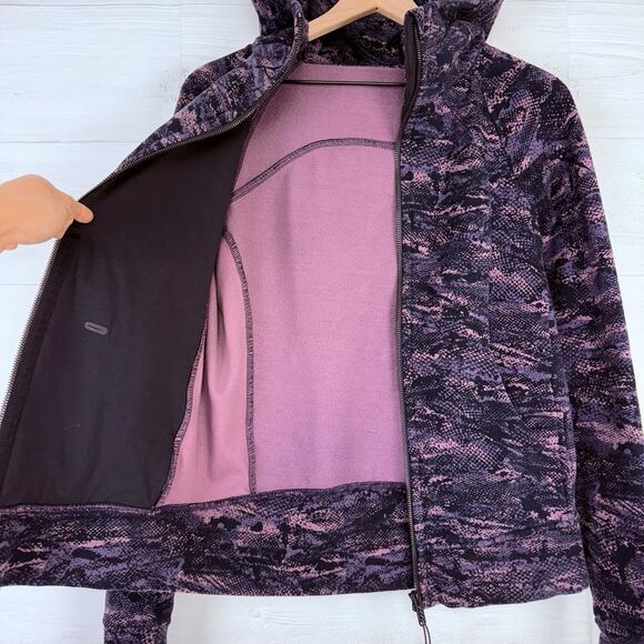 Lululemon Scuba Hoodie IV Size 6 Rip Wave Purple Full Zip Athleisure Fleece - Picture 9 of 16